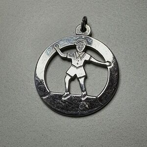 Vintage‎ Forstner Sterling Silver Boy on Tightrope Charm Pendant Medal